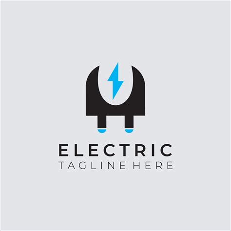 Electric Plug In Logo Design Vector Template Vector Art At