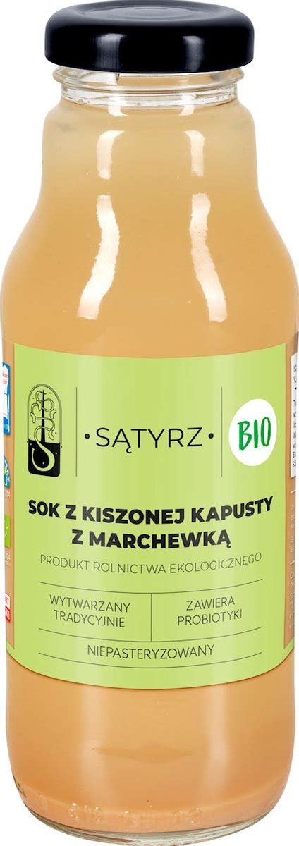 PROBIOTYCZNY SOK Z KISZONEJ KAPUSTY I MARCHEWKI BEZ SOLI BIO 500 Ml