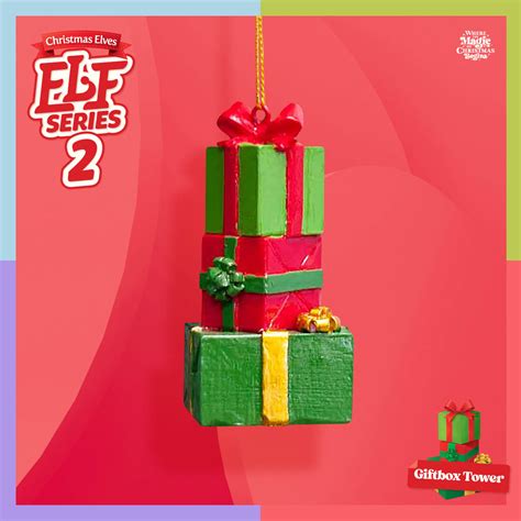 Elf Series Tower of Treasures Giftbox Ornament - 7cm - Elf Series