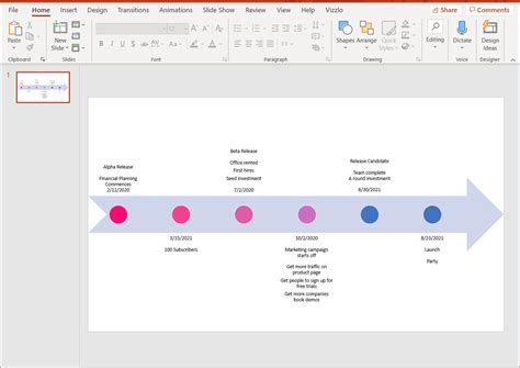 How To Make A Timeline In Word — Vizzlo