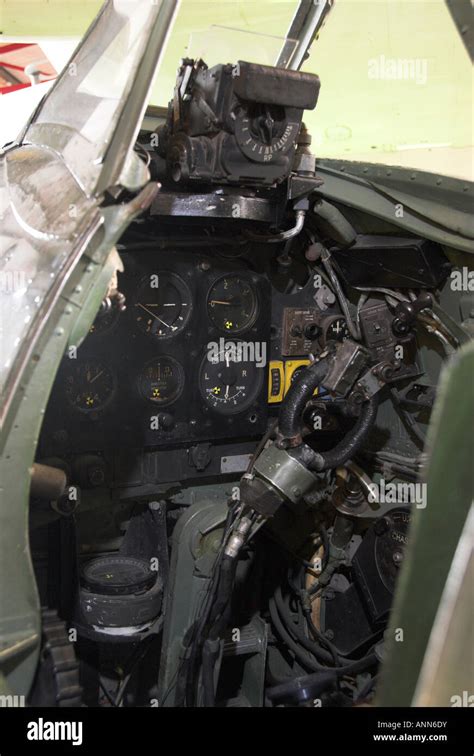 Spitfire Cockpit Stock Photo - Alamy