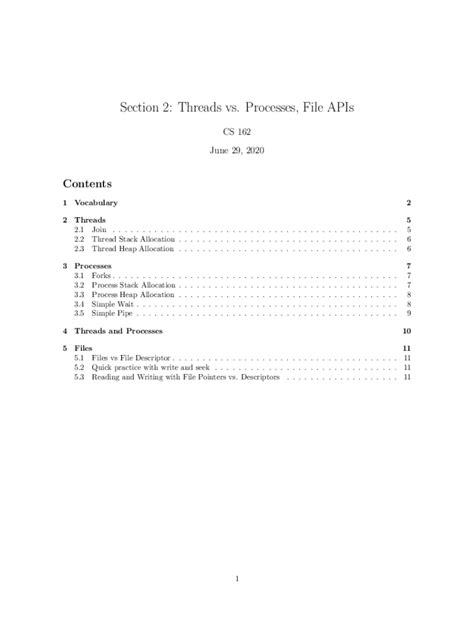 Fillable Online Inst Eecs Berkeley Section Threads Vs Processes