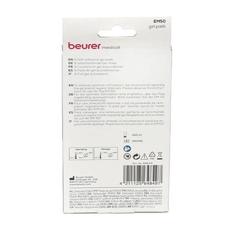 Beurer Kit d électrodes de rechange pour EM50 Règles douloureuses