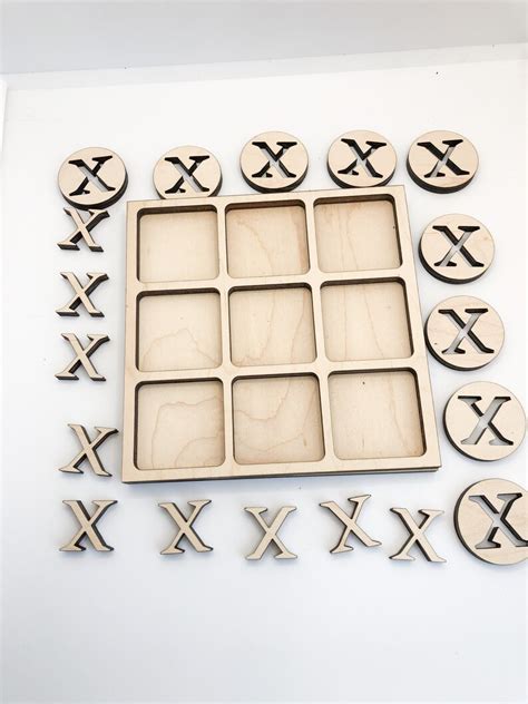 Tic Tac Toe Svg Board Game Svg Laser Cut Files Digital Etsy