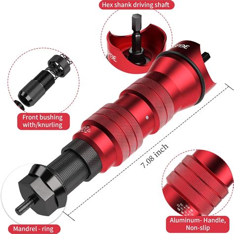 Cordless Drill Electric Rivet Gun Adapter Rivet Nut Drill Adapter Kit