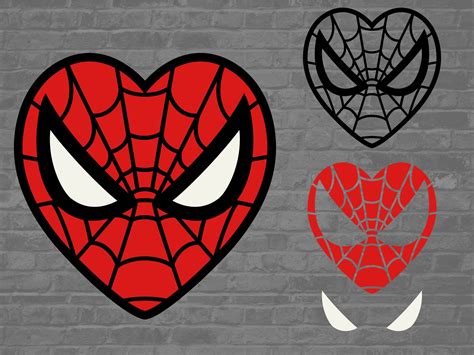 Spiderman Svg Spiderman Face Heart Valentine S Heart Etsy M Xico