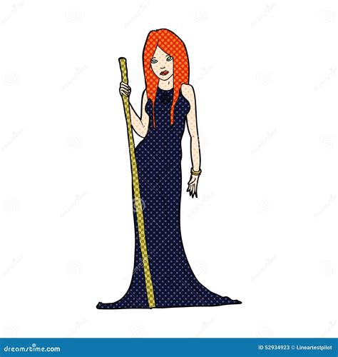 Comic Cartoon Sorceress Stock Illustration Illustration Of Cartoon