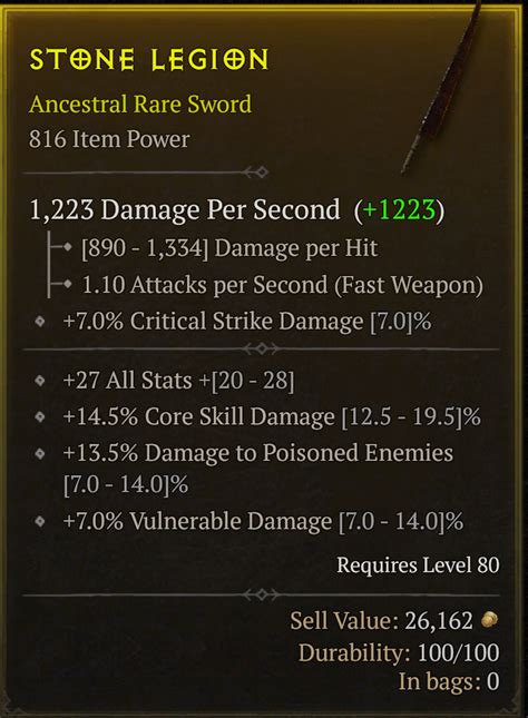 I816 Sword Stone Legion Vuln Core Stats Topic D2jsp