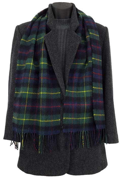 Lambswool Wool Scottish Tartan Scarves Warm Winter