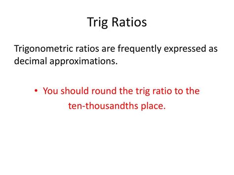 Trigonometric Ratios Geometry Ppt Download