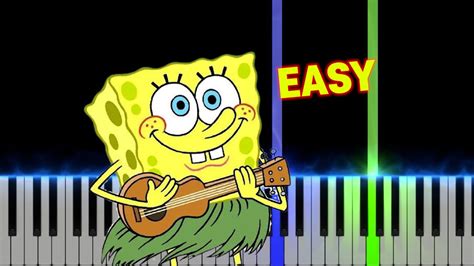 Spongebob Squarepants Theme Song Easy Piano Tutorial Youtube