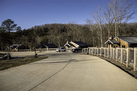 Lodging Cabins In Echo Bluff State Park Missouri Image Free Stock