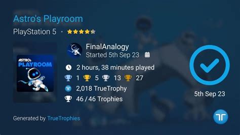 [ASTRO's PLAYROOM] First Ever Plat : r/Trophies