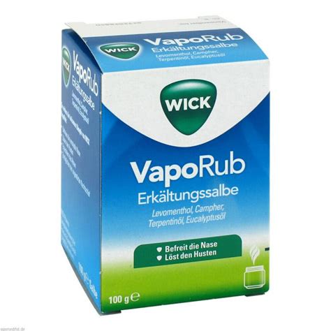 WICK VapoRub Erkältungssalbe 100 g Preisvergleich PZN 358730