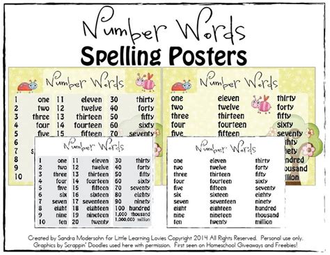 Number Word Printables For Spelling Practice Print And Cursive