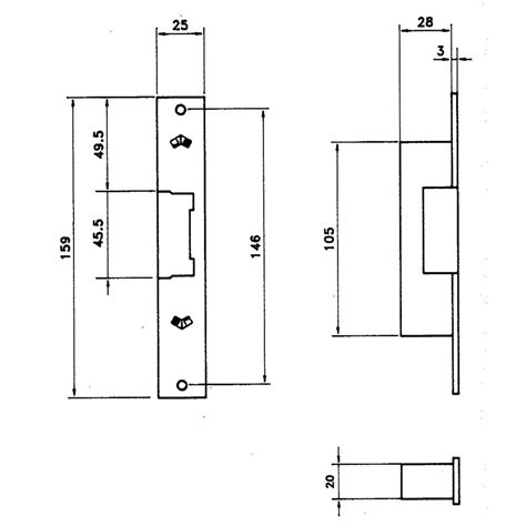 Cerradura Electrica Jis 12 Voltios 832 901g Frente Gris Materiales Moris