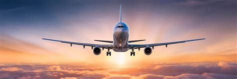 Premium Ai Image Commercial Airplane Flying Above Dramatic Clouds