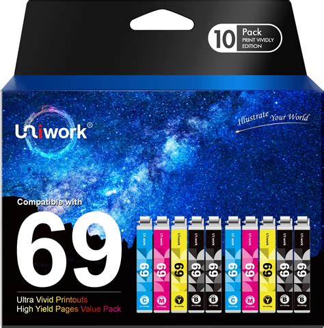 Uniwork Remanufactured Printer Ink Cartridges Replacement For Epson