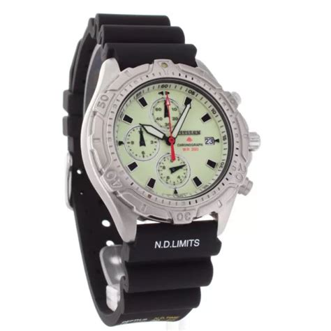 Citizen Promaster Aqualand Diver Chronograph Wr200m Leuchtkeks Luminous Dial Uhr Eur 13188