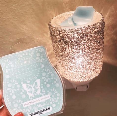 Glitter Silver Mini Warmer Scentsy Wax Bars Scentsy Scented Wax Warmer