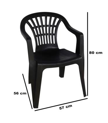 Tradineur Silla De Pl Stico Apilable Para Exterior Con Reposabrazos