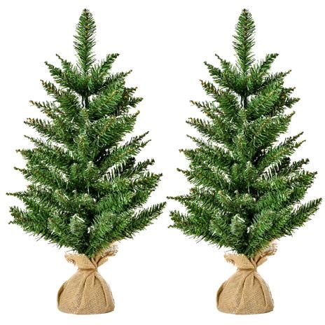 Homcom Albero Di Natale Mini Con Rami E Aghi In Pvc Set Pezzi Con