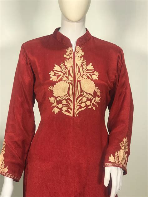 Aari Embroidered Kashmiri Suit Designer Salwar Suits Etsy