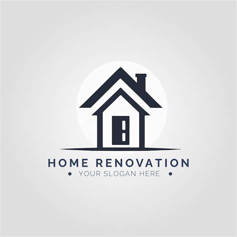 Home renovation logo konzept für unternehmen und branding Premium Vektor