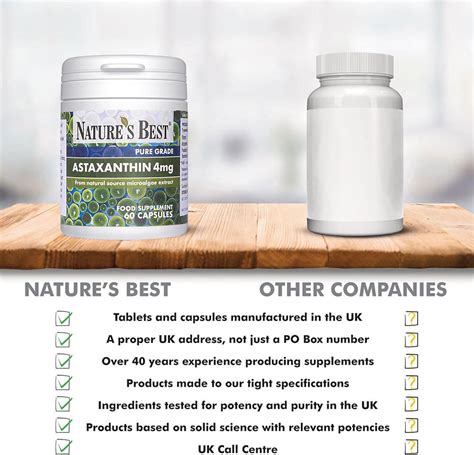 Premium Astaxanthin Mg Supplement Capsules Natural Source From