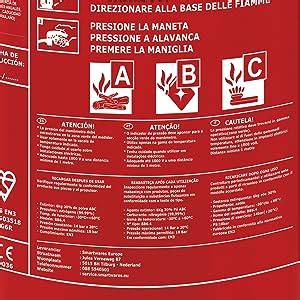 Smartwares Extintor De Polvo Seco 6 KG Resistencia Al Fuego ABC