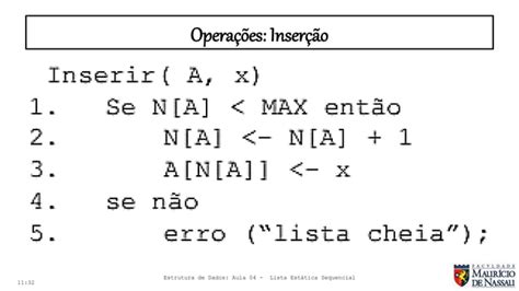 Estrutura De Dados Aula Listas Est Ticas Ppt