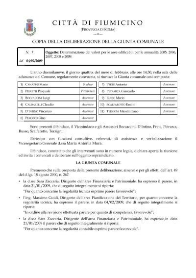 Determinazione Dei Valori Per Le Aree Edificabili Fiumicino Tributi