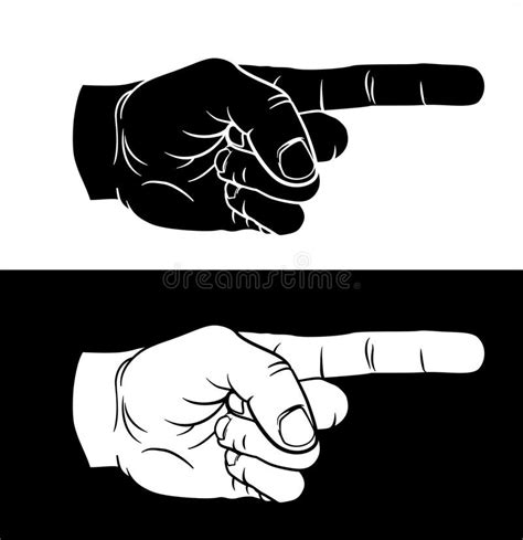 Hand Pointing At Viewer Stock Vector Illustration Of Drawn