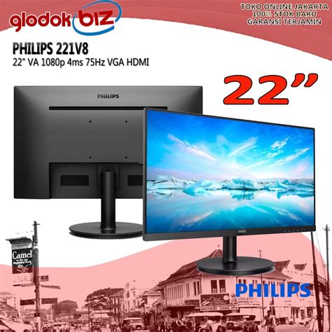 Jual Monitor Led 22 Philips 221v8 Va 1080p 4ms 75hz Vga Hdmi Shopee