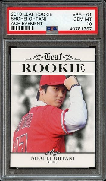 Leaf Rookie Ohtani Achievement Ra Shohei Ohtani Achievement