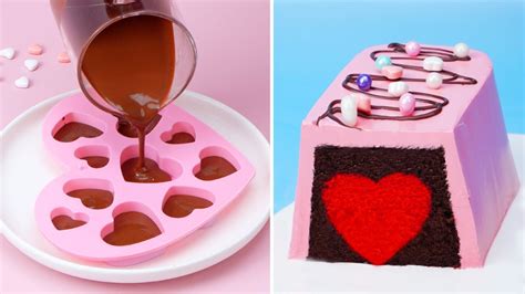 Homemade HEART Cake Decorating Ideas So Yummy Chocolate Heart Cake