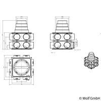 Wolf Luftverteiler Mini 16 75 Anschluss ISO Rohr DN 125 180 Selfio