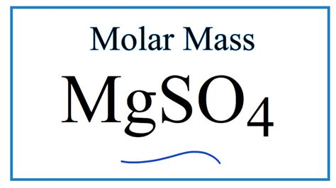 Molar Mass Molecular Weight Of Mgso Magnesium Sulfate Youtube