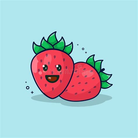 Fruit Strawberry Cute Kawaii Chibi Logo Stock Vector Illustration Of Cartoon Orange 192822379