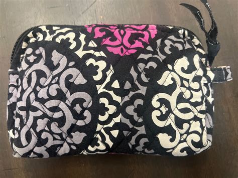 Vera Bradley Small Cosmetic Bag In Canterberry Magenta Etsy