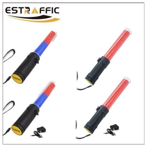 Rechargeable Led Traffic Baton With Whistle Function Estraffic