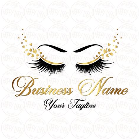 Lash Custom Logo, Hearts Lashes Logo, Lashes Beauty Logo, Eyelashes Logo, Makeup Artist Logo ...