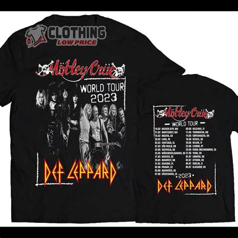 Motley Crue Def Leppard - World Tour 2023 Merch, Motley Crue World Tour ...