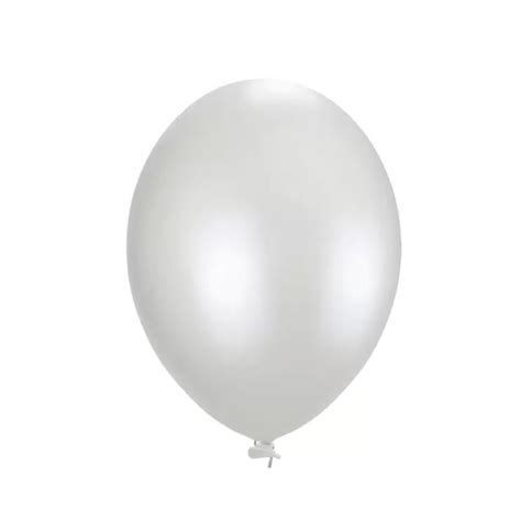 Balão Candy Perolizado Branco 8 Polegadas 25 Unidades