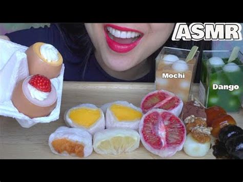 Asmr Mochi Dango Dessert Party Soft Chewy Relaxing Eating Sounds No