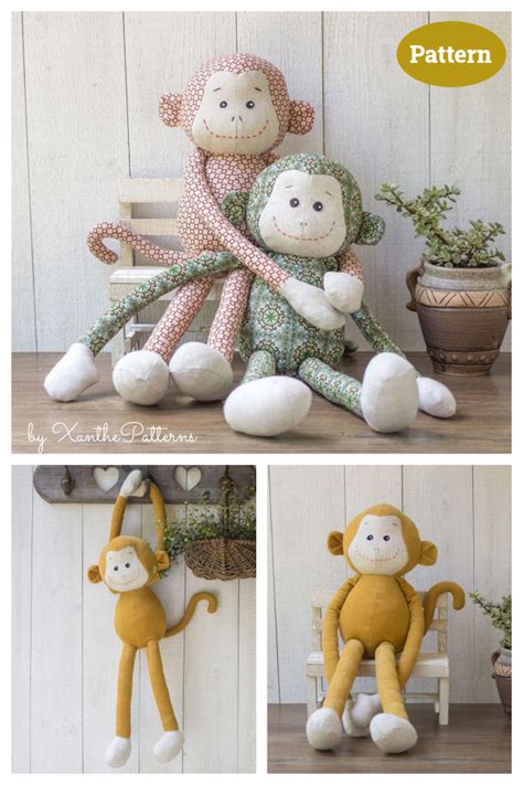 Hugging Monkey Sewing Pattern