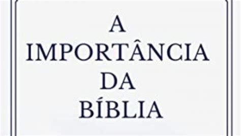 Livro A Importancia Da Biblia Livros Evang Licos