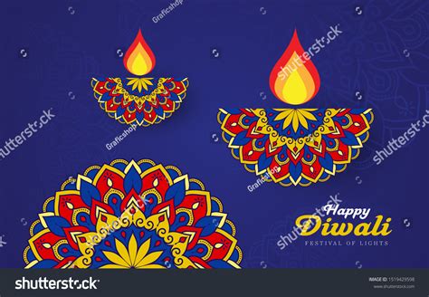 Creative Happy Diwali Festival Greeting Background Stock Vector