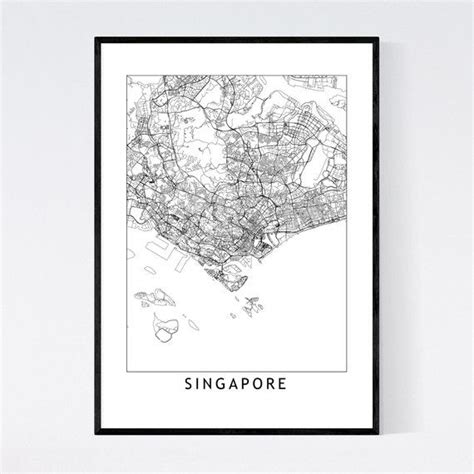 Singapore Map Print, Singapore Map Poster, Singapore Wall Art ...