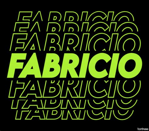 Fabricio Efecto De Texto Y Dise O De Logotipos Nombre